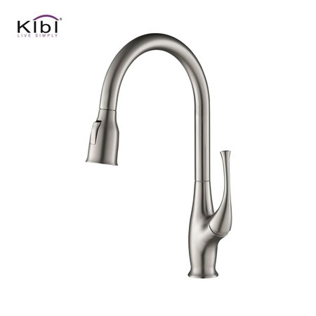 KIBI Cedar Single Handle Pull Down Kitchen Sink Faucet KKF2010BN